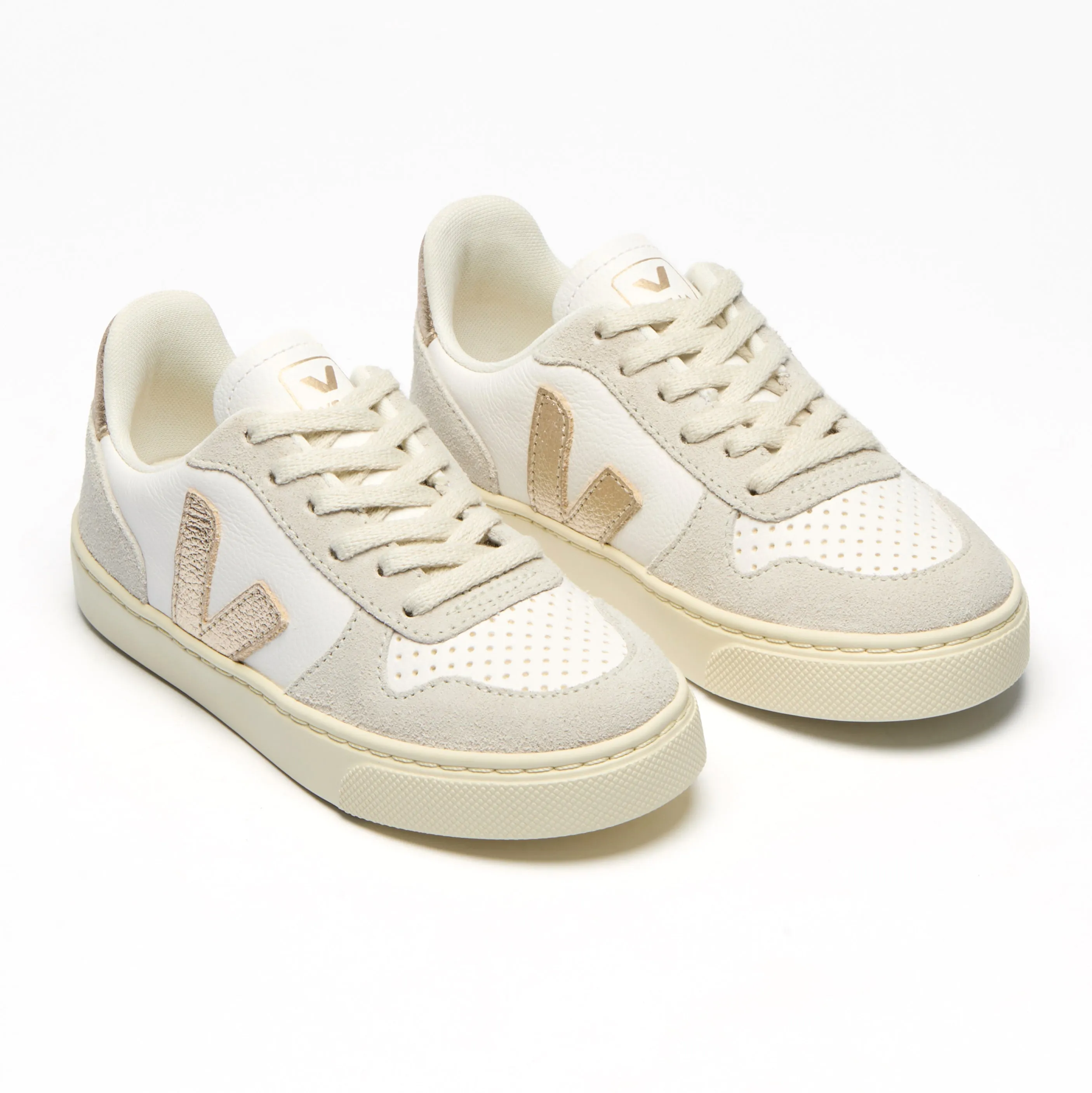 V-10 Chromefree Leather Sneakers - Platinum